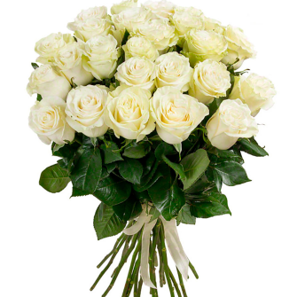 Белые розы 60 см
